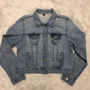 AE Fabric Back Classic Denim Jacket Size XL